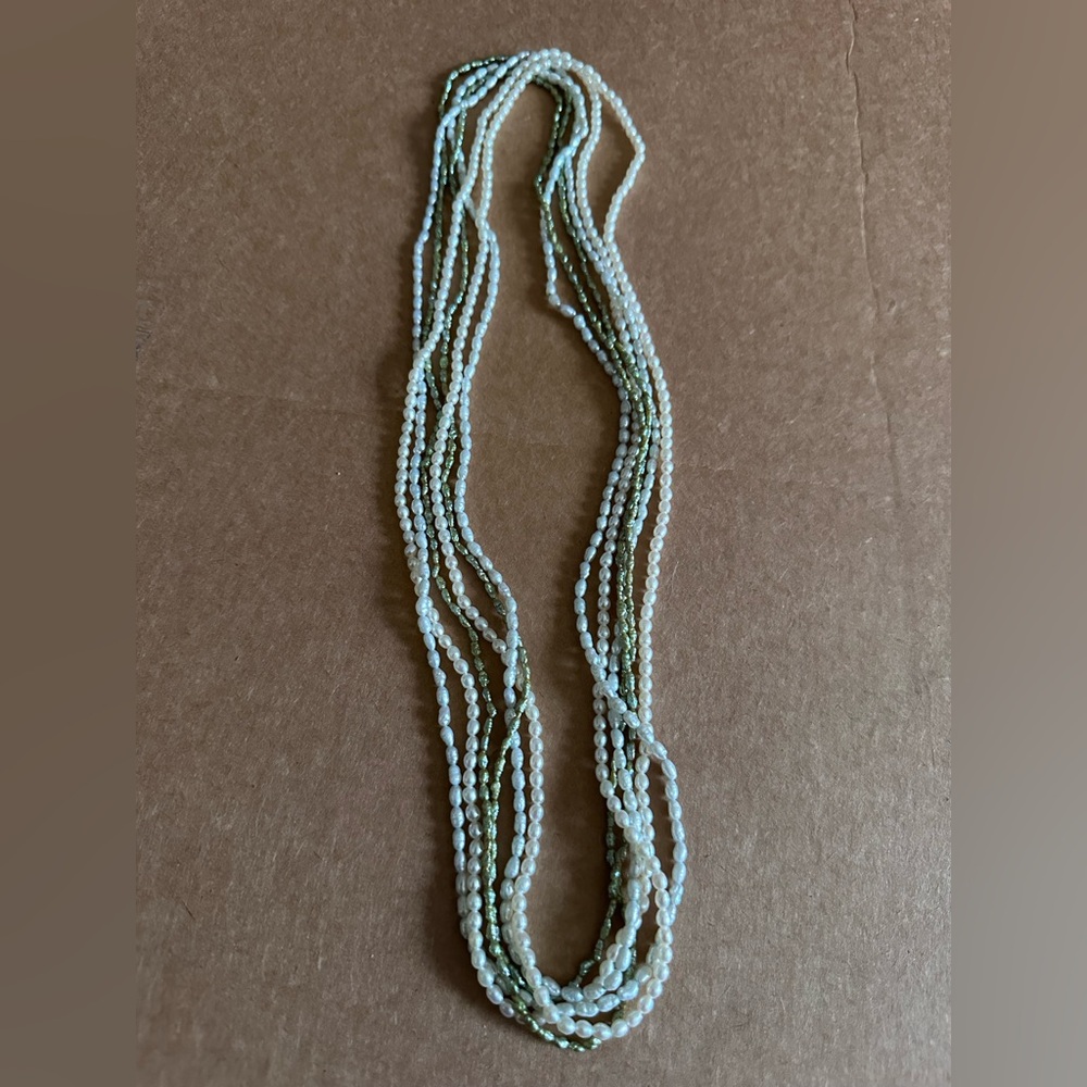 Three Stranded Fresh Water Rice Pearls - Picture 15 of 15